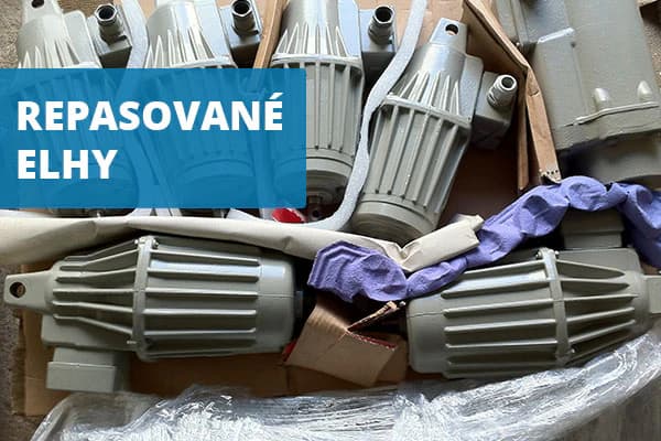 Opravené a zabalené ELHY elektrohydraulické přístroje připravené k odeslání konečnému zákazníkovi