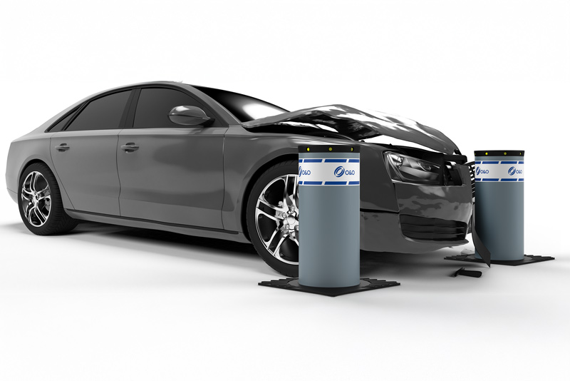 Crashtest automatických výsuvných sloupů