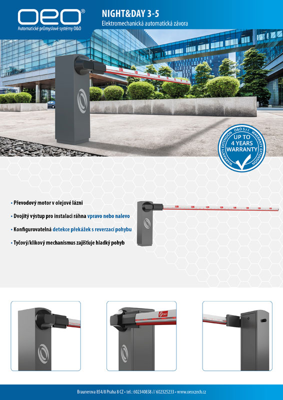 NightDay 3 dopravní závora leaflet