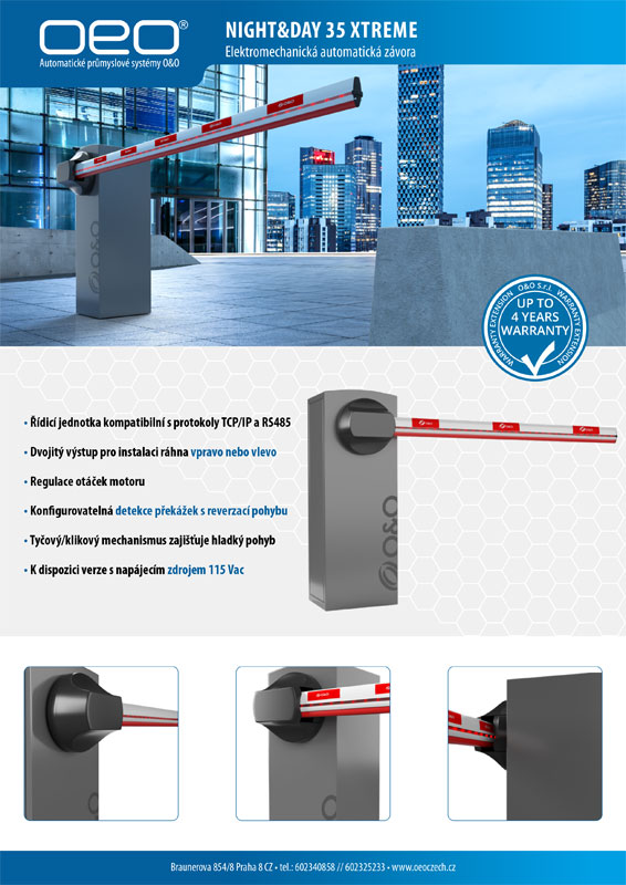 NightDay 35 xtreme závora leaflet