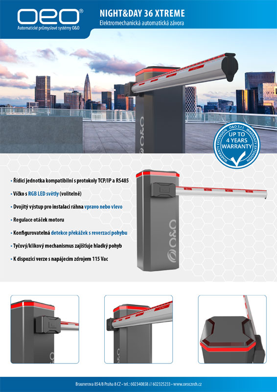 NightDay 36 xtreme závora leaflet