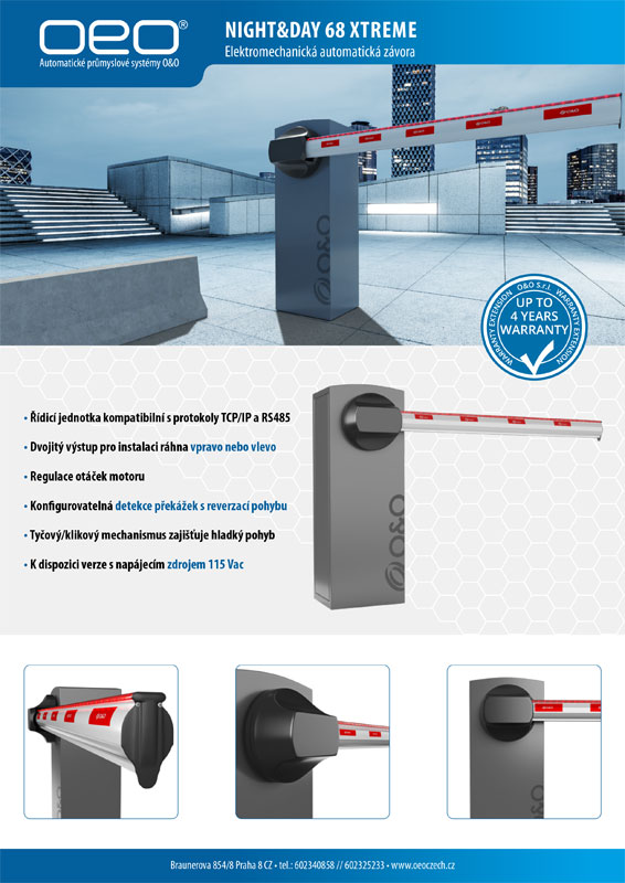 NightDay 68 xtreme automatická závora leaflet