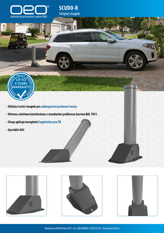 Scudo R - sklopný sloupek leaflet